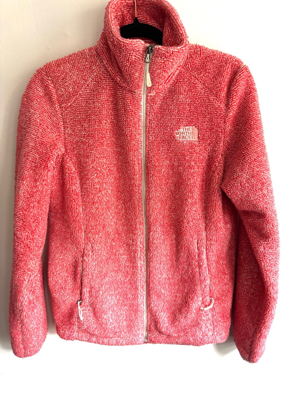 The North Face Coral Pink Sherpa Full-Zip Jacket